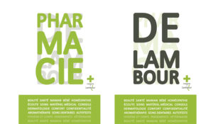 Vitrophanies Pharmacie de Lambour - BENELELA Studio graphique Pont-l'Abbé, Loctudy