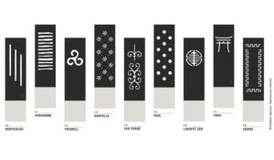 Collection de totems en ardoise réalisée par BENELELA - Création graphique pour Galys