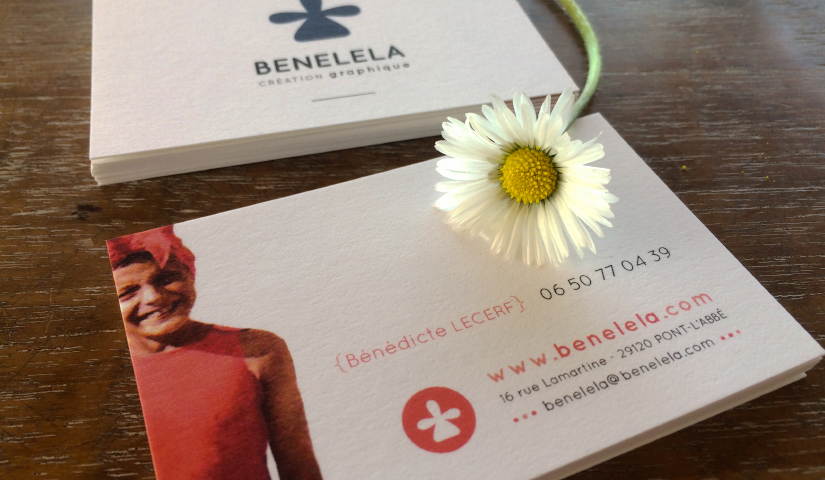 Cartes de visite BENELELA - Graphiste bretonne