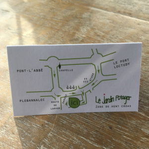 Carte Jardin Potager - Plan Illustration - BENELELA Studio graphique Pont-l'Abbé, Loctudy