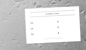 Carte de visite - verso rendez-vous