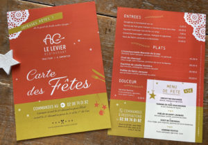 Menu de Noël 2022- Réveillon 2023 - Graphiste à Pont-l'Abbé - Loctudy : BENELELA